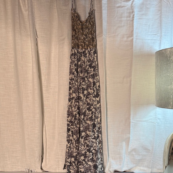 Free People Black and White Floral Maxi Dress - Picture 1 of 2